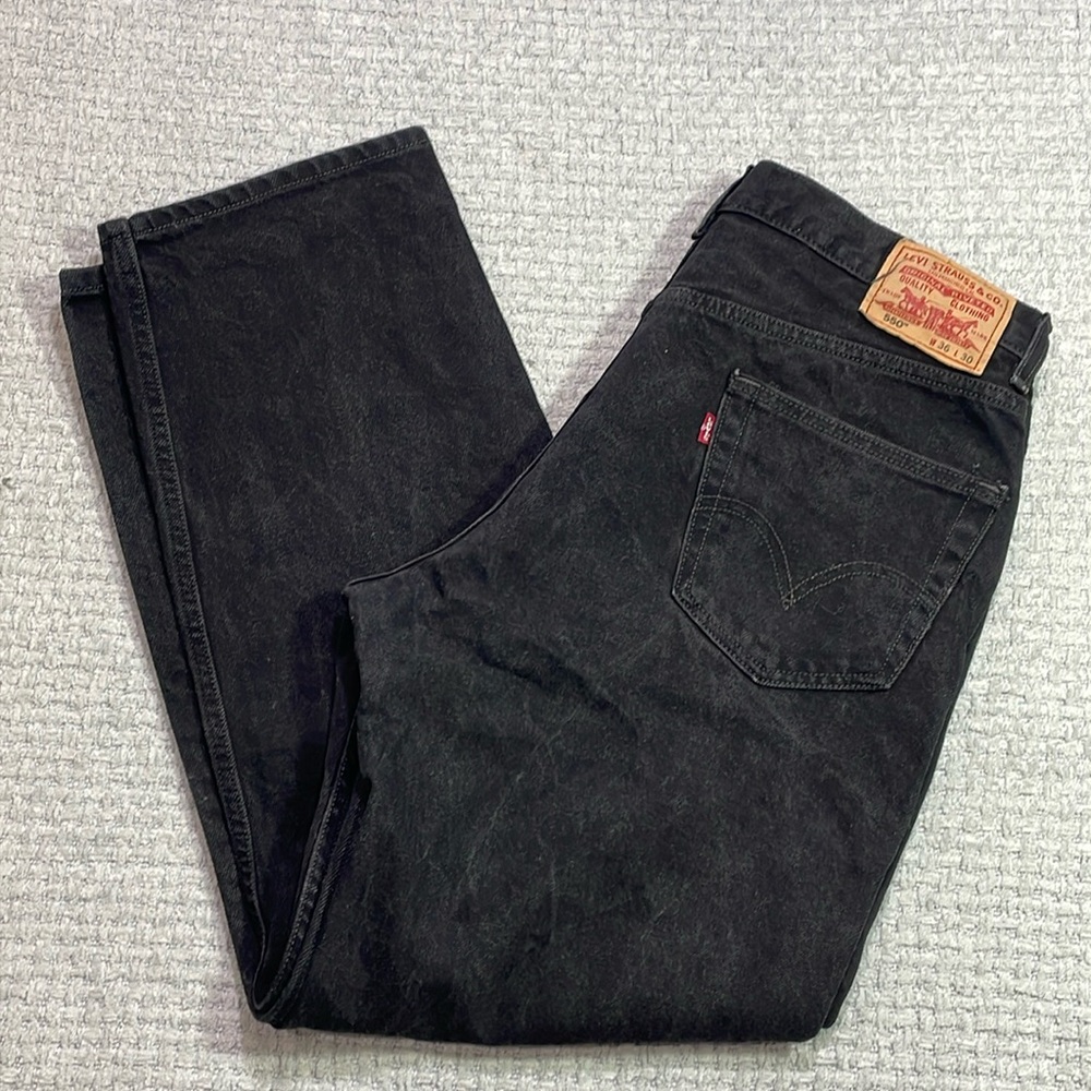 Levi's 550 Relaxed Fit Tapered Leg Black Vintage Retro Y2K 2005 36x30